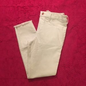 Girls Capri white ripped jeans